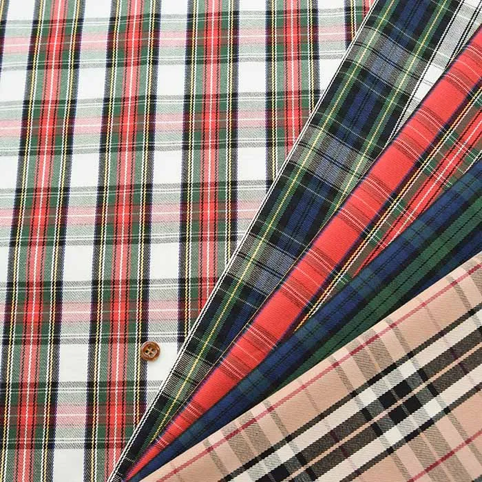 kokochi fabric　T/Cプリント生地　タータンチェック