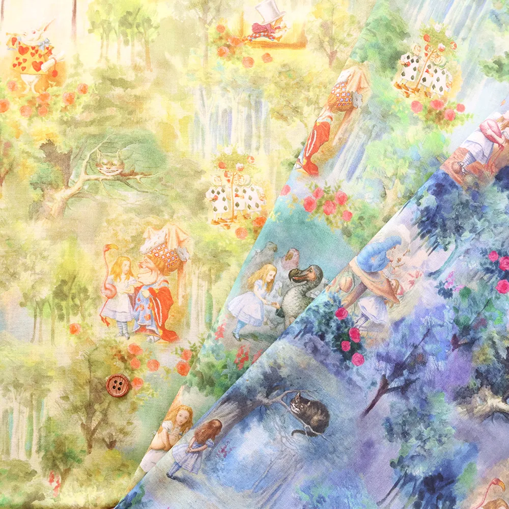 ランキング7位 コットン60ローンプリント生地　THE MACMILLAN ALICE　「Tulgey Wood」